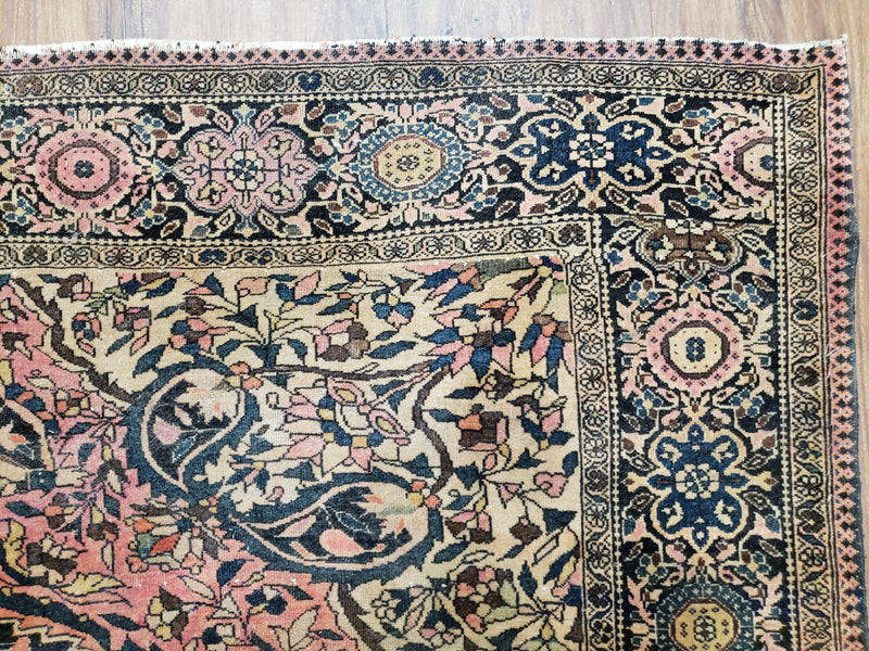 Antique Persian Farahan Rug, 4'1" x 6' 5"