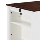 Graham - Small Space Counter Height Dining Table With USB Charging Ports And Shelves by HouseOfZazla