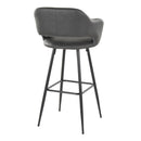 Margarite - Contemporary Fixed Height BarStool With Square Footrest (Set of 2) by HouseOfZazla