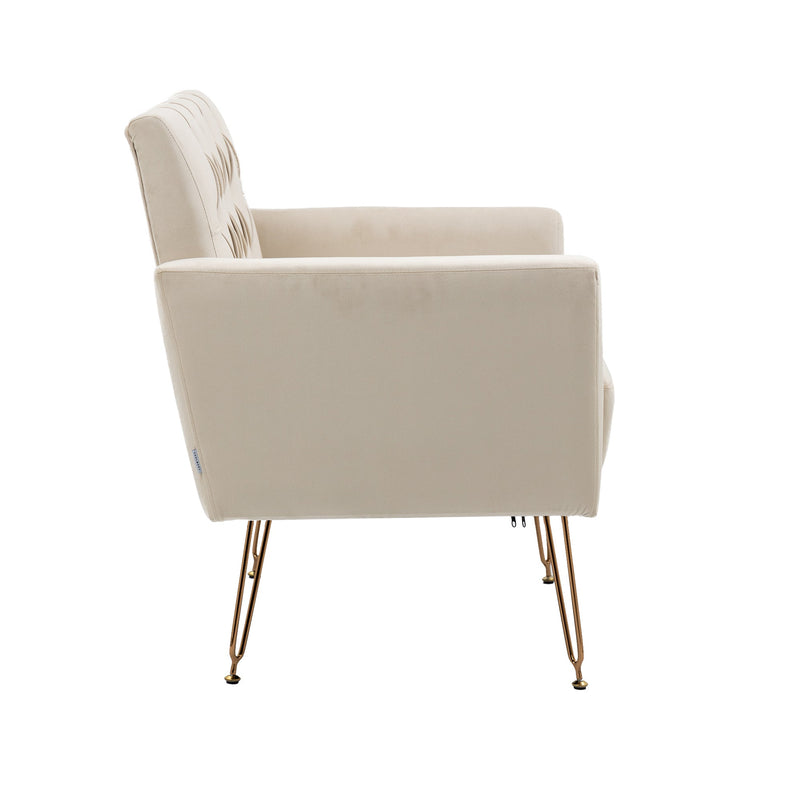 Accent Chair, leisure single sofa with Rose Golden feet