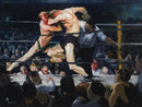 Boxing Match Painting Artwork Wall Mural. Stag at Sharkey's (1909) painting by George Wesley Bellows.