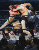 Boxing Match Painting Artwork Wall Mural. Stag at Sharkey's (1909) painting by George Wesley Bellows.