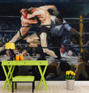 Boxing Match Painting Artwork Wall Mural. Stag at Sharkey's (1909) painting by George Wesley Bellows.