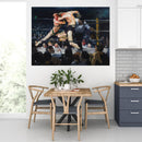 Boxing Match Painting Artwork Wall Mural. Stag at Sharkey's (1909) painting by George Wesley Bellows.
