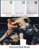 Boxing Match Painting Artwork Wall Mural. Stag at Sharkey's (1909) painting by George Wesley Bellows.