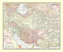 Vintage Map of Persia 1901