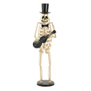 64.6 Inch Metal Skeleton Musician Statue