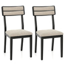 Modern Dining Chairs Set of 2 with Tilt Backrest for Dining Room-Black by LJGDeals