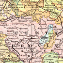 Vintage Map of India 1901