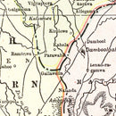 Vintage Map of Ceylon (Sri Lanka) 1901