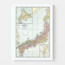 Vintage Map of Japan 1901