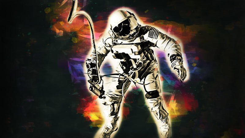 Astronaut Flowing in Space Wall Mural. NASA photo of Astronaut Edward H. White II in space. Peel and Stick Wallpaper.