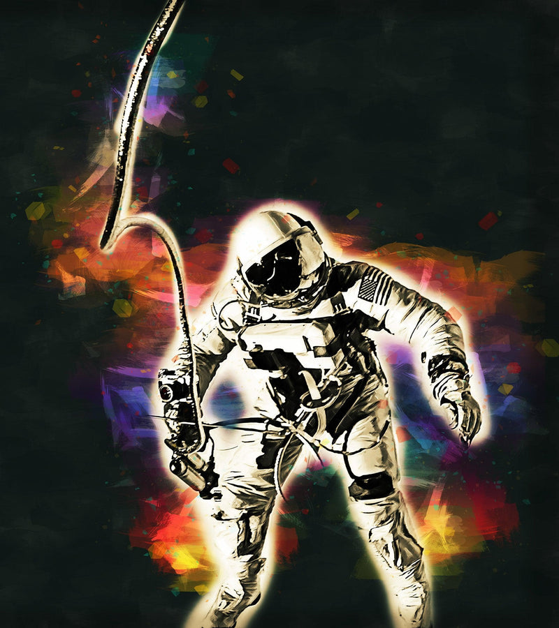 Astronaut Flowing in Space Wall Mural. NASA photo of Astronaut Edward H. White II in space. Peel and Stick Wallpaper.