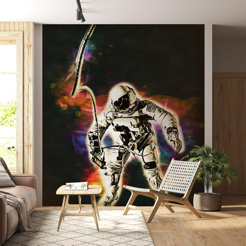 Astronaut Flowing in Space Wall Mural. NASA photo of Astronaut Edward H. White II in space. Peel and Stick Wallpaper.