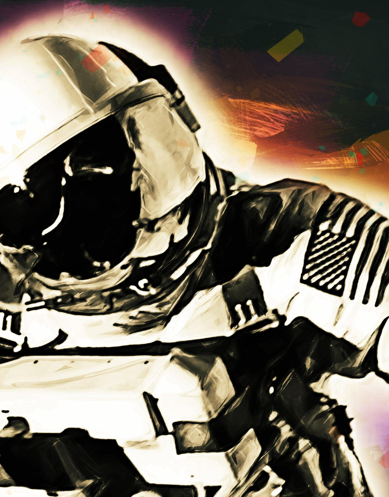 Astronaut Flowing in Space Wall Mural. NASA photo of Astronaut Edward H. White II in space. Peel and Stick Wallpaper.