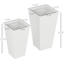 Flower Pots 2-Pack Outdoor Planter Set with Drainage Holes