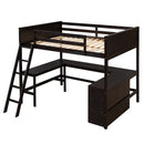 Loft Bed With Shelves With Desk by HouseOfZazla
