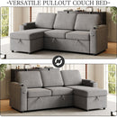 MH85.8' Sleeper Sofa, Sofa Bed - 2 in 1 Pull Out Sofa Bed with Storage Sofa, Sofa Sleeper with Pull Out Bed with Charging Port
