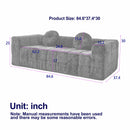 Boneless 3 Seater Sofa With Circular Throw Pillows - Beige by HouseOfZazla