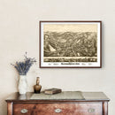 Vintage Map of Stafford Springs, Connecticut 1878