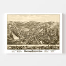 Vintage Map of Stafford Springs, Connecticut 1878