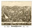 Vintage Map of Stafford Springs, Connecticut 1878