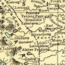 Vintage Map of Sumatra, Indonesia 1901