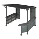 9X10FT Hardtop Grill Gazebo with Storage Shelves and Expansion Platform by HouseOfZazla