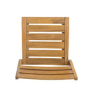 Outdoor Acacia Wood Dining Side Chair Set (2-Pack)