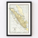 Vintage Map of Sumatra, Indonesia 1901