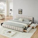 Modern Platform Bed Frame With Thick Fabric by Unique Piece Furniture