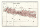 Vintage Map of Java, Indonesia 1901