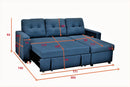 Convertible L Shaped Sectional Sleeper Sofa Bed, Saving Pull Out Couch by HouseOfZazla
