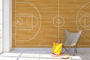 Basketball Court Hardwood Pattern Wall Mural.