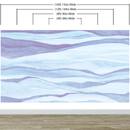 Abstract Pastel Blue Marble Granite Slate Peel and Stick Mural.