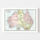 Vintage Map of Australia 1901