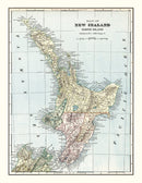 Vintage Map of New Zealand (North Island) 1901