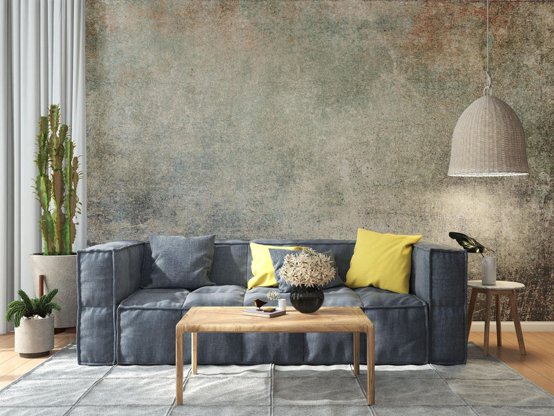 Rustic Concrete Wallpaper Wall Decor. Modern Minimalistic Self Adhesive Peel and Stick Wall Mural.