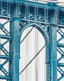 New York City Wall Mural Peel and Stick Wallpaper. Vintage Dumbo NYC. Brooklyn NY Landscape Wallpaper.