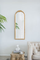 Wood Floor Mirror, Full Body Mirror Dressing Make Up Mirror For Bathroom