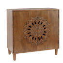 Rustic Hand-Carved Wooden 2-Door Cabinet by HouseOfZazla