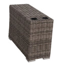 Wicker Outdoor Lounge Set With Cushions And Fire Pit