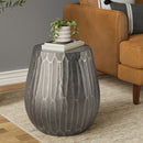 Nellie - Cast Aluminum Side Table - Black by HouseOfZazla