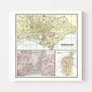Vintage Map of Marseille, France 1901