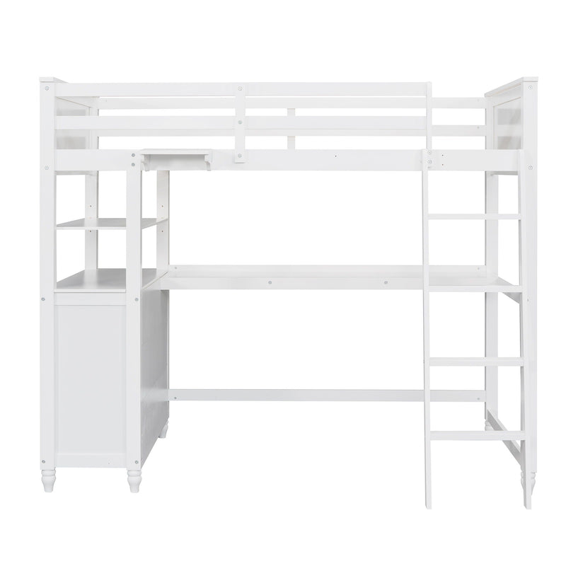 Loft Bed With Drawers With Desk And Shelves, photo 5 of 17