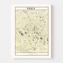Vintage Map of Paris, France 1901