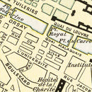Vintage Map of Paris, France 1901