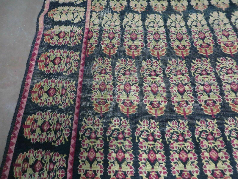 4' X 9' Antique Karabagh Caucasian Rug Handmade Wool Carpet Organic Dyes Nice