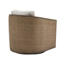 Barrel, Comfy Round Accent Sofa Chair With 360 Degree Swivel, Leisure Arm by HouseOfZazla