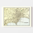 Vintage Map of Naples, Italy 1901